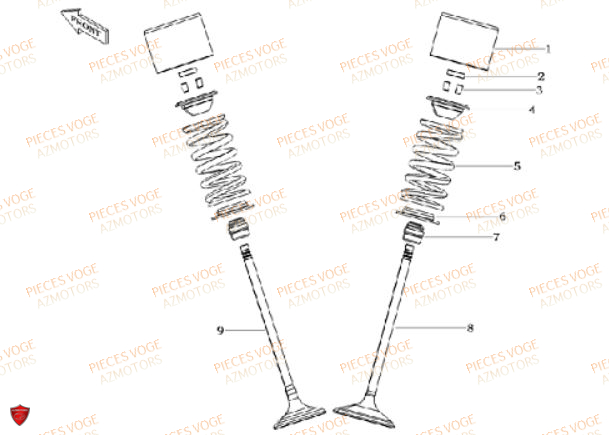 Soupapes VOGE Pièces Voge 650 DS