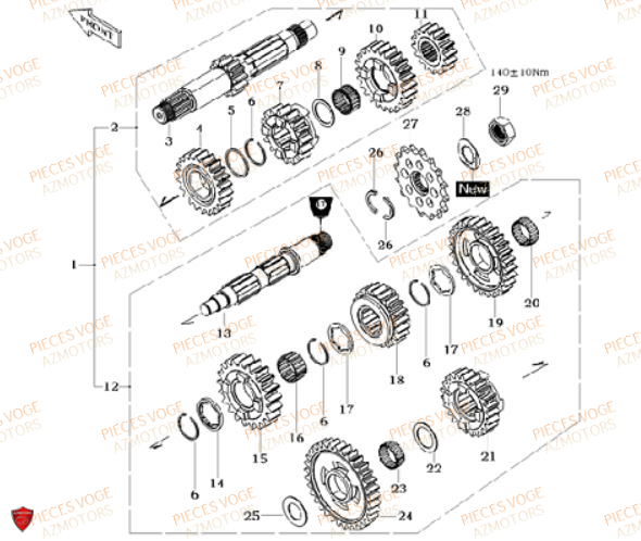 Transmission VOGE Pièces Voge 650 DS