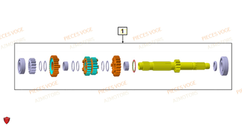 Arbre Primaire AZMOTORS Pièces VOGE 900 DSX EURO5+