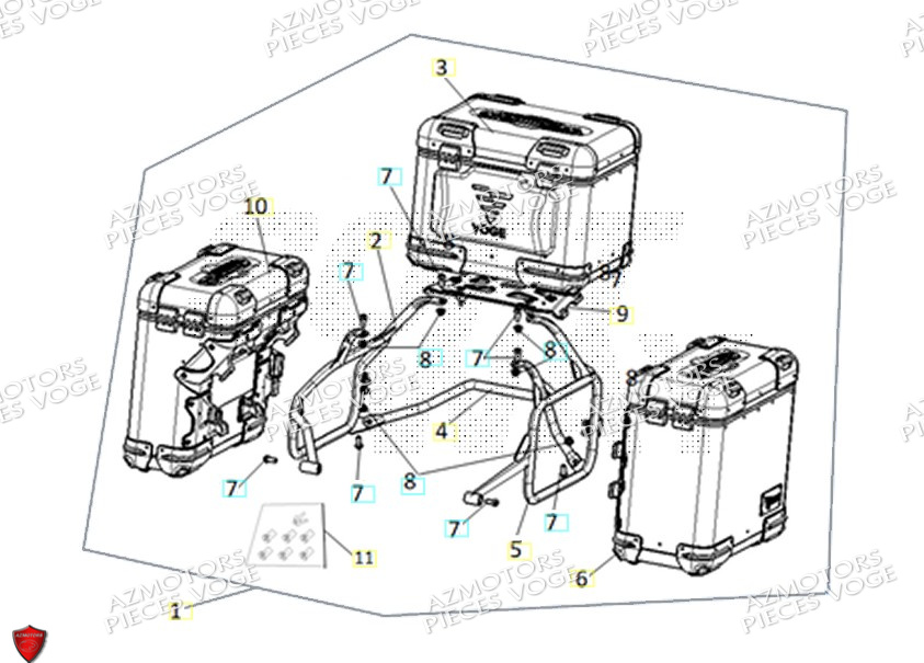 Bagagerie VOGE Pièces VOGE 900 DSX EURO5+