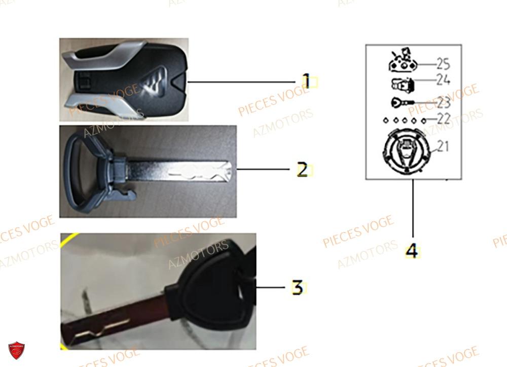 Barillet AZMOTORS Pièces VOGE 900 DSX EURO5+