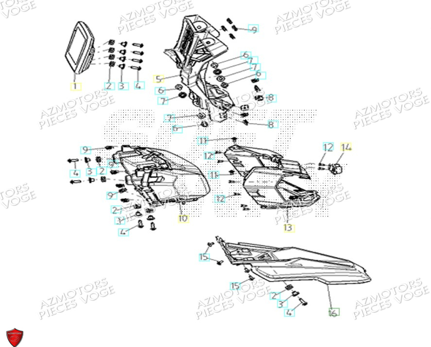 Carenage Avant Superieur VOGE Pièces VOGE 900 DSX EURO5+
