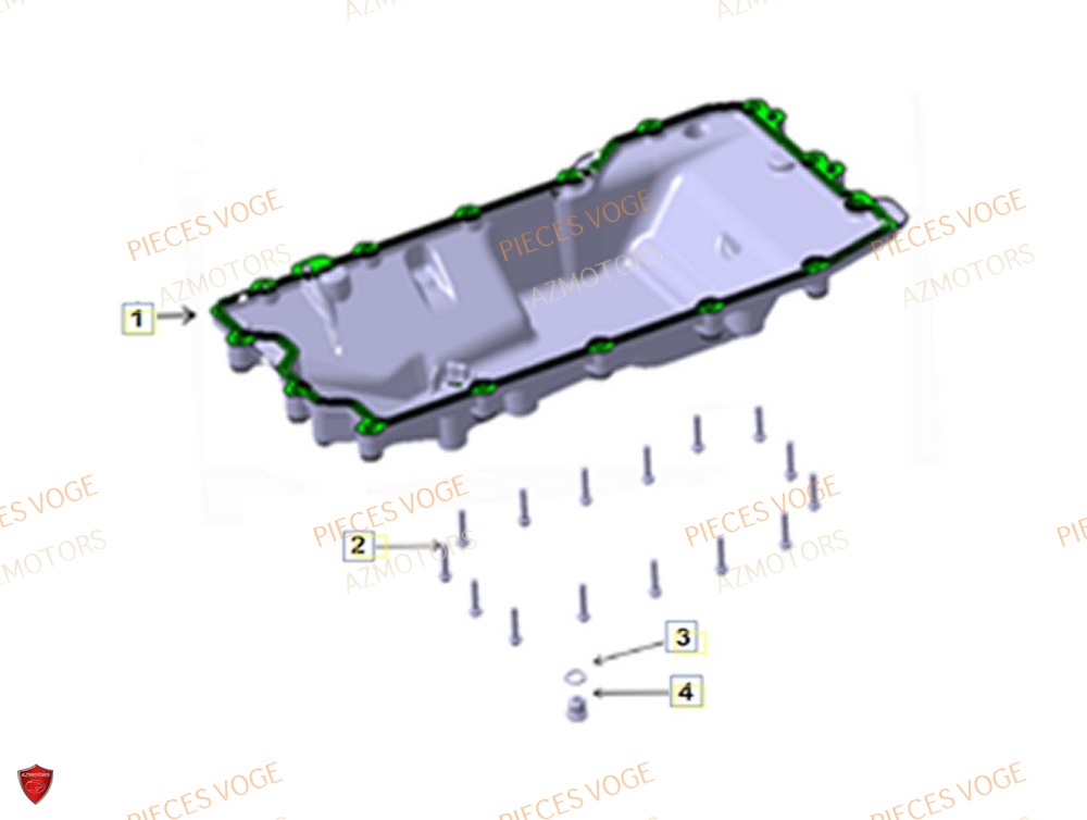 Carter D Huile AZMOTORS Pièces VOGE 900 DSX EURO5+
