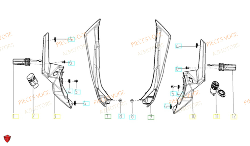 Deflecteur D Air AZMOTORS Pièces VOGE 900 DSX EURO5+
