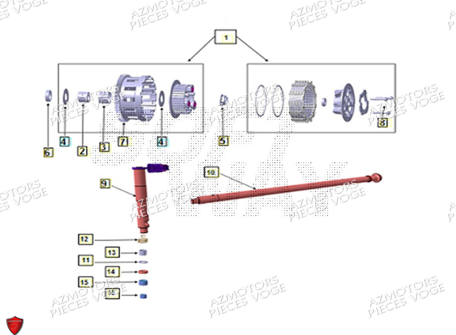 Embrayage VOGE Pièces VOGE 900 DSX EURO5+