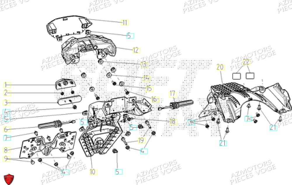 Garde Boue Arriere VOGE Pièces VOGE 900 DSX EURO5+