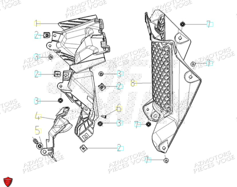 Grille Radiateur VOGE Pièces VOGE 900 DSX EURO5+