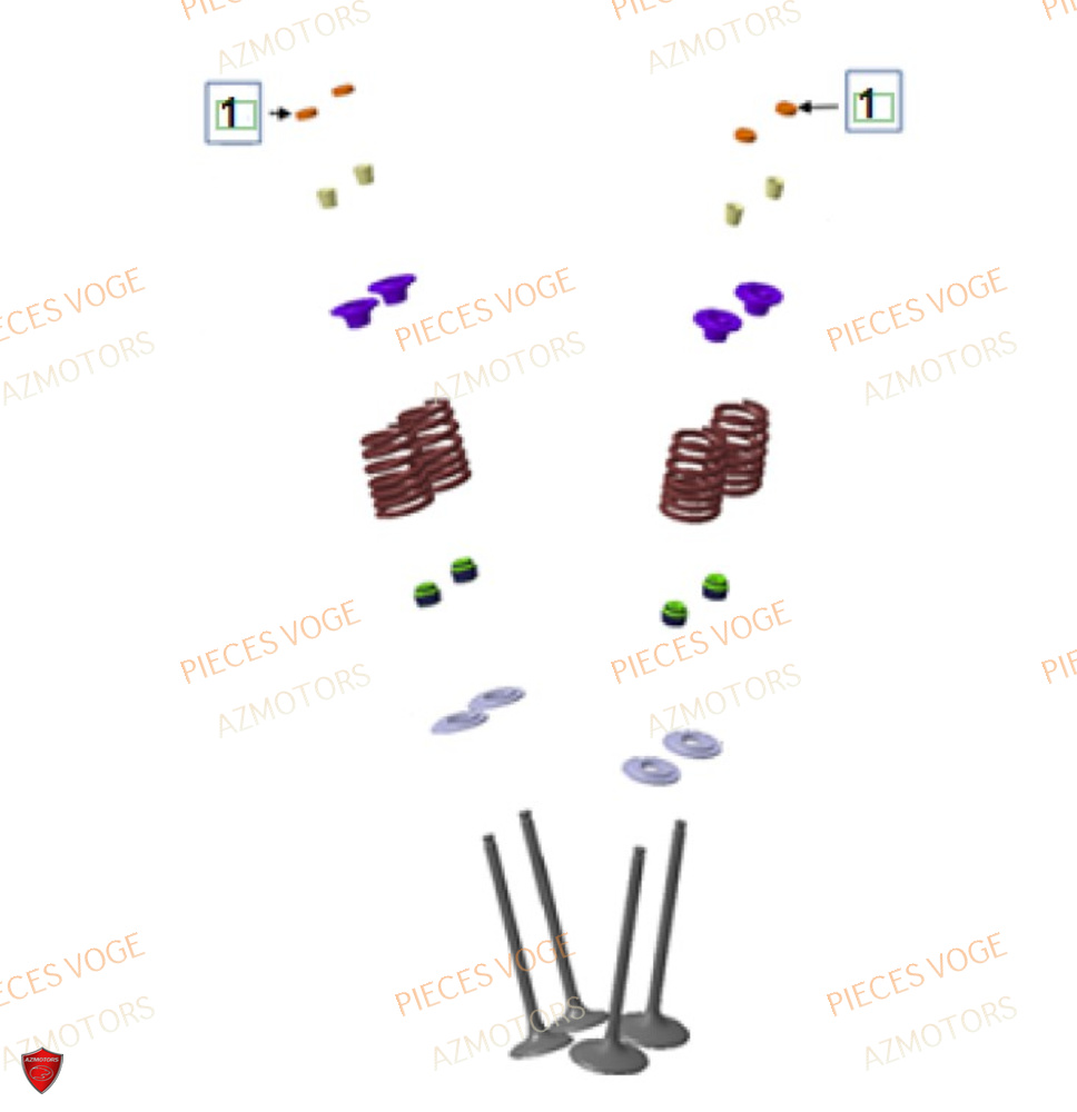 Pastille Soupape AZMOTORS Pièces VOGE 900 DSX EURO5+