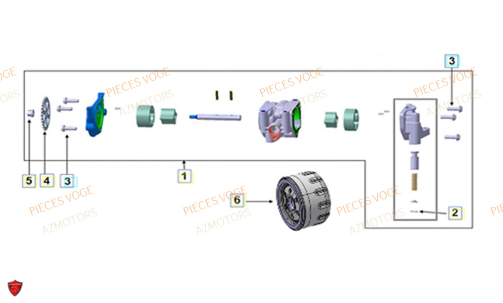 Pompe A Huile AZMOTORS Pièces VOGE 900 DSX EURO5+
