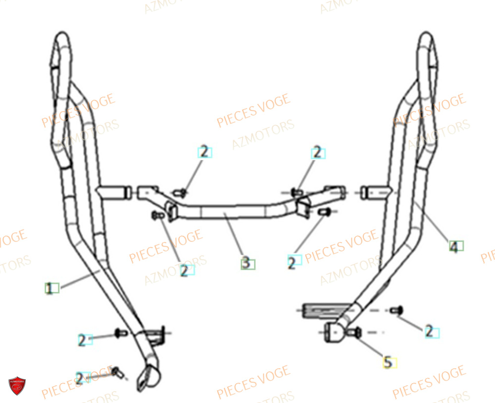 Protection Chassis AZMOTORS Pièces VOGE 900 DSX EURO5+
