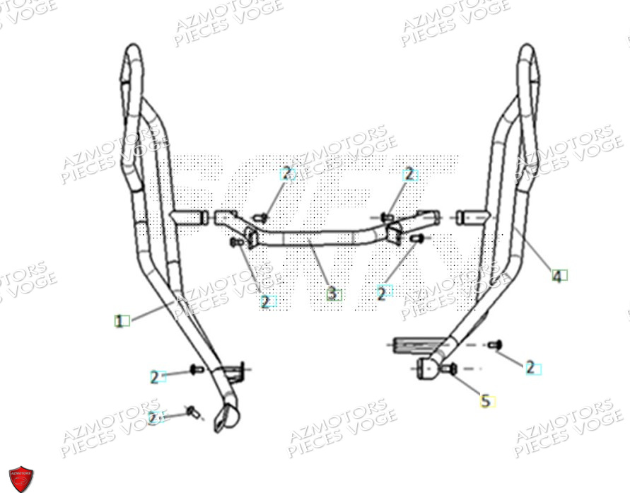 Protection Chassis VOGE Pièces VOGE 900 DSX EURO5+