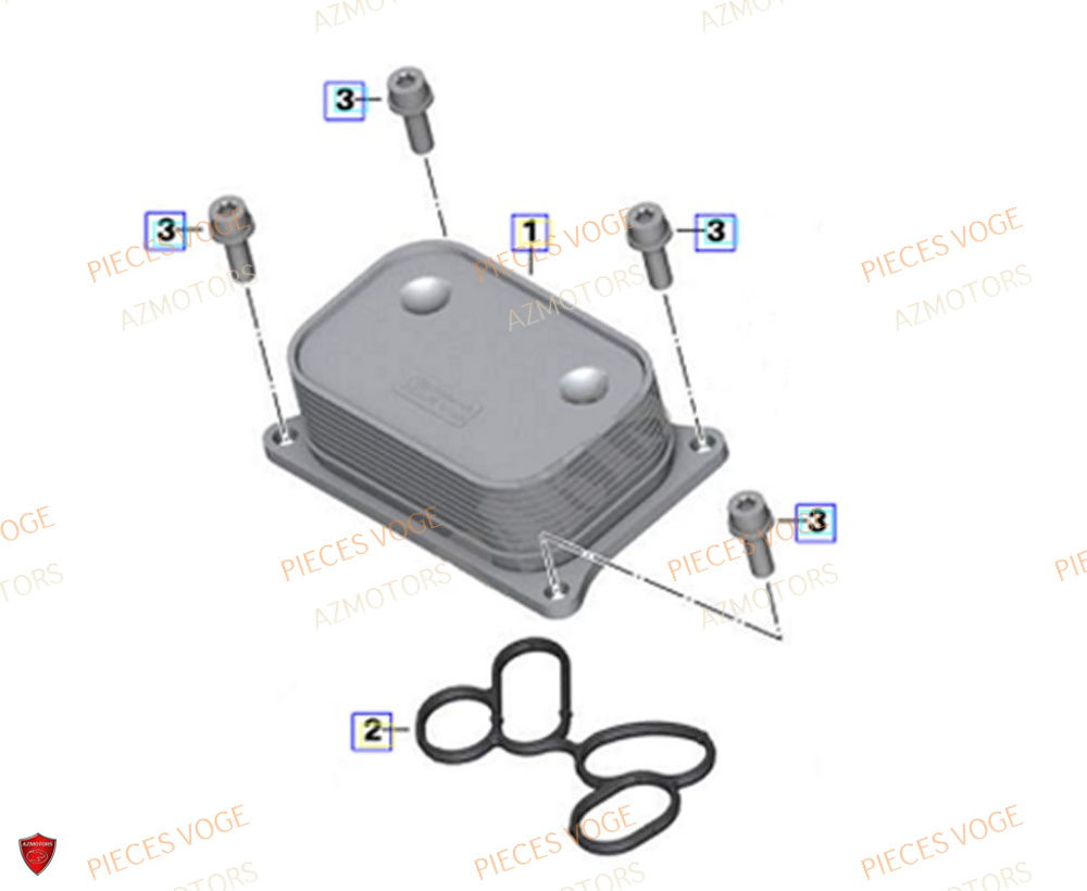 Radiateur D Huile AZMOTORS Pièces VOGE 900 DSX EURO5+