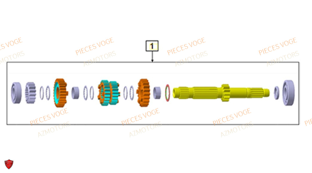 Arbre Primaire AZMOTORS Pièces VOGE 900 DS/X EU V
