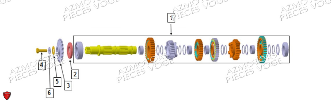 Arbre Secondaire VOGE Pièces VOGE 900 DS/X EU V