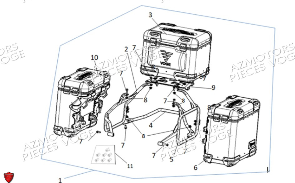 Bagagerie VOGE Pièces VOGE 900 DS/X EU V