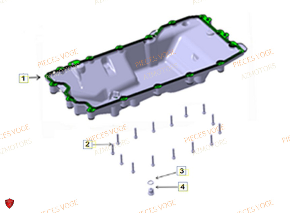 Carter D Huile AZMOTORS Pièces VOGE 900 DS/X EU V
