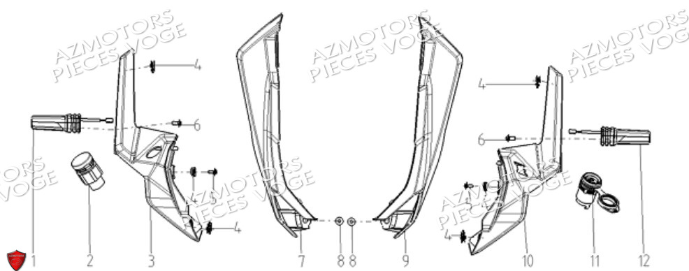 Deflecteur D Air VOGE Pièces VOGE 900 DS/X EU V