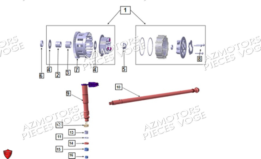 Embrayage VOGE Pièces VOGE 900 DS/X EU V