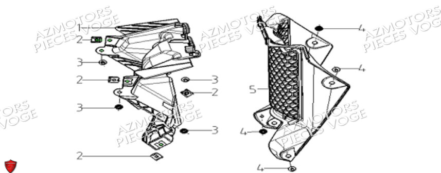Grille Radiateur VOGE Pièces VOGE 900 DS/X EU V