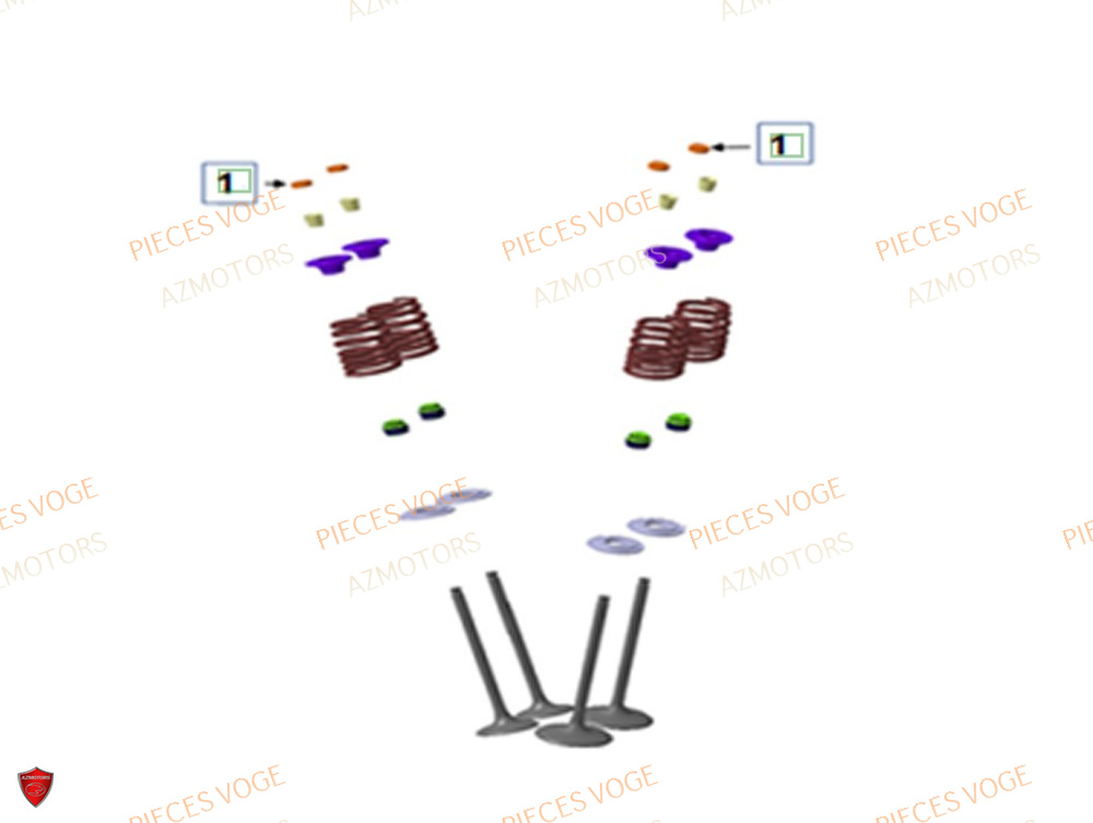 Pastille Soupape AZMOTORS Pièces VOGE 900 DS/X EU V