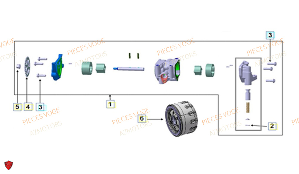 Pompe A Huile AZMOTORS Pièces VOGE 900 DS/X EU V