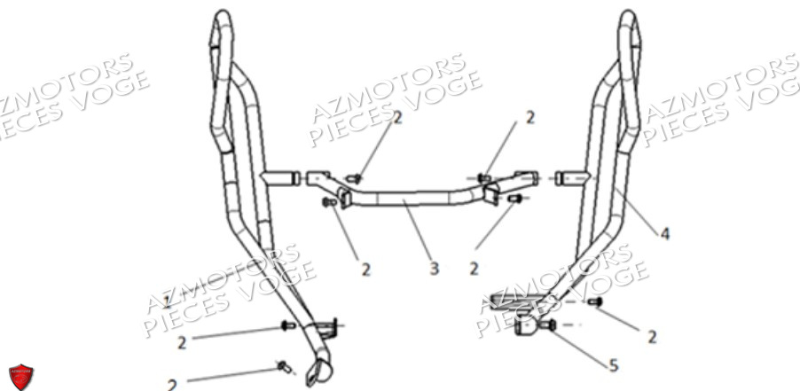 Protection Chassis VOGE Pièces VOGE 900 DS/X EU V