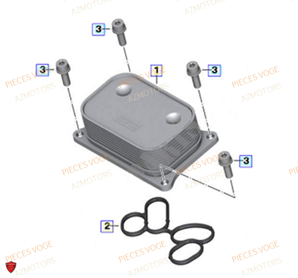 Radiateur D Huile AZMOTORS Pièces VOGE 900 DS/X EU V