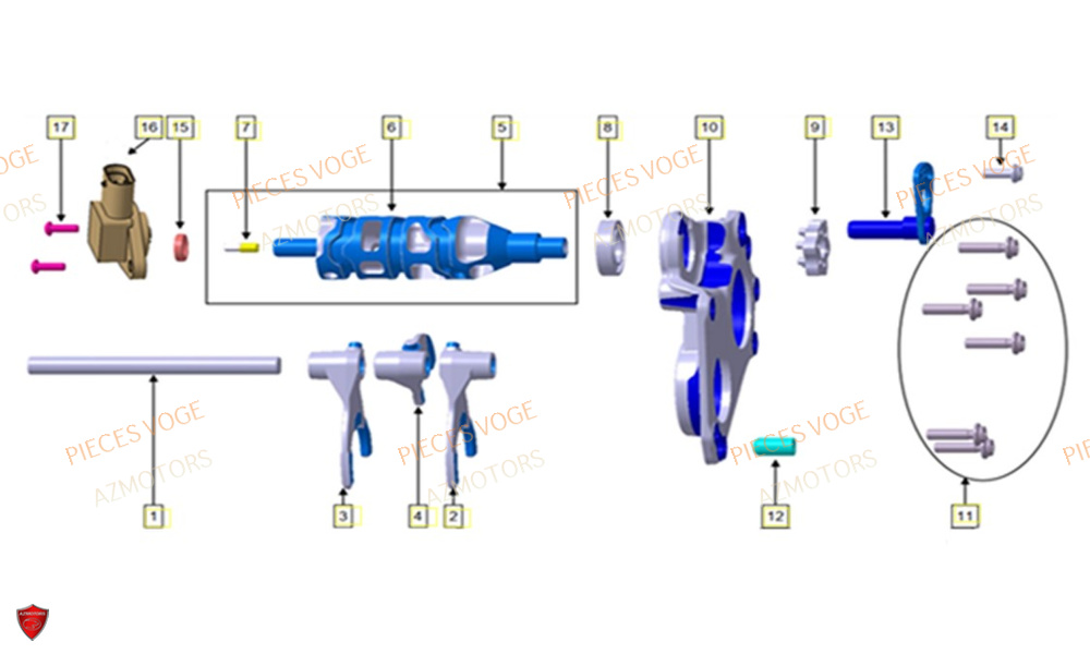 Selection AZMOTORS Pièces VOGE 900 DS/X EU V