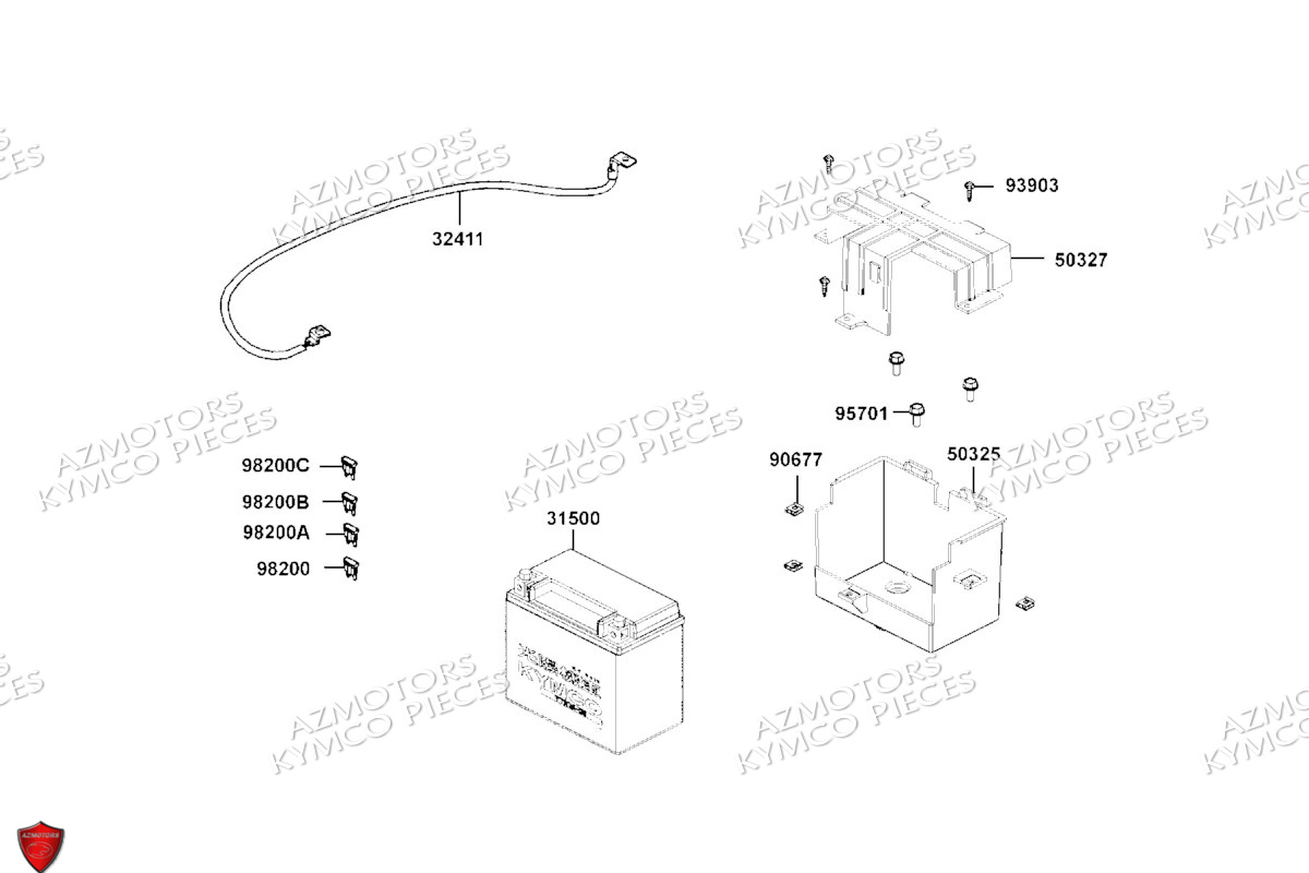 BATTERIE YTX9-BS YUASA (ORIGINE) KYMCO pour BATTERIE de DTX 125 ABS EURO5