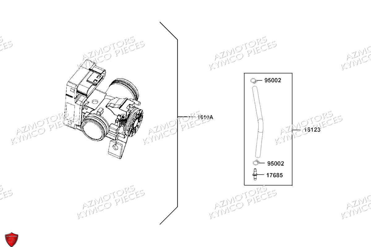 Carburation KYMCO Pièces DTX 125I ABS EURO 5 (SK25SC)