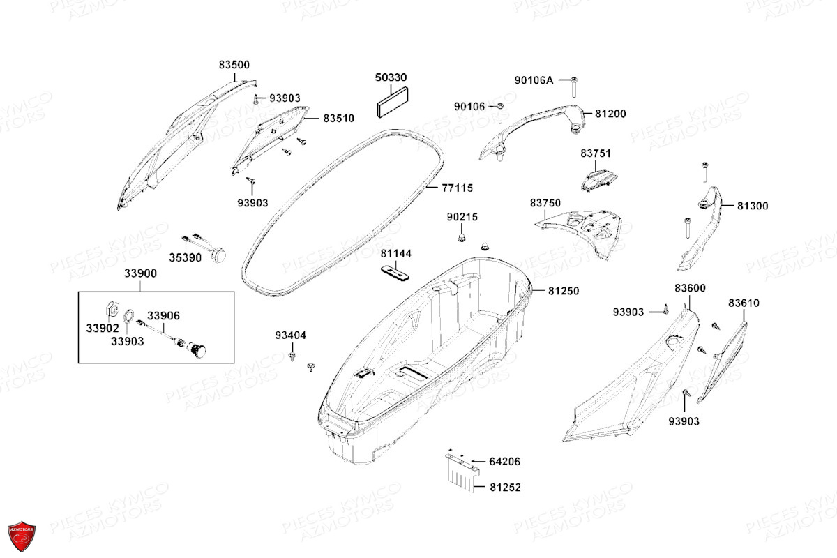 CARENAGES ARRIERES pour DTX 125 ABS EURO5