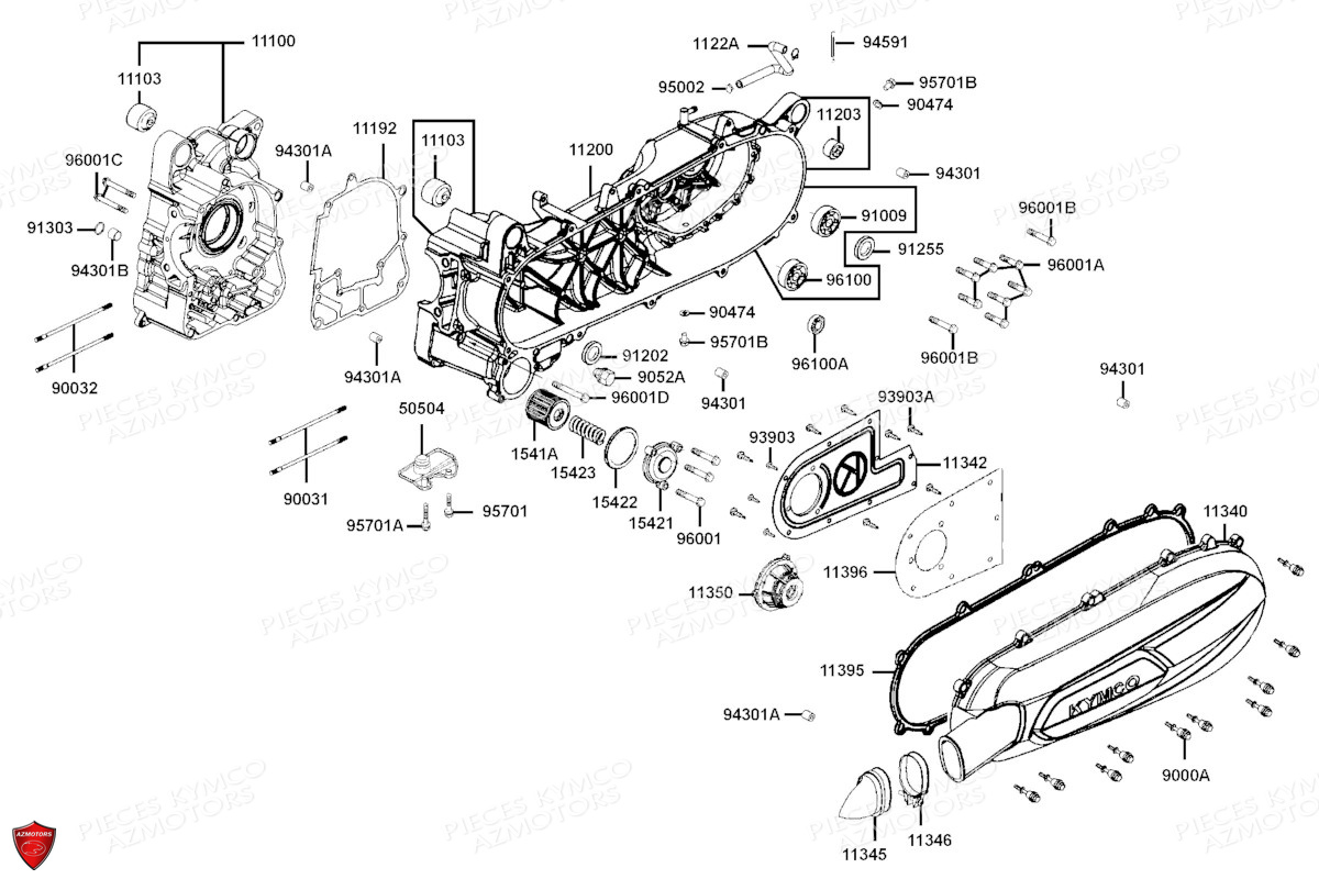 CARTERS MOTEUR pour DTX 125 ABS EURO5