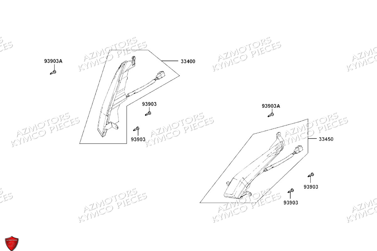 Clignotants KYMCO Pièces DTX 125I ABS EURO 5 (SK25SC)