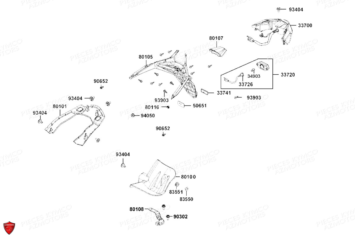 FEU_ARRIERE KYMCO Pièces Scooter KYMCO DT 125I X360 ABS EURO 5 (SK25SC)