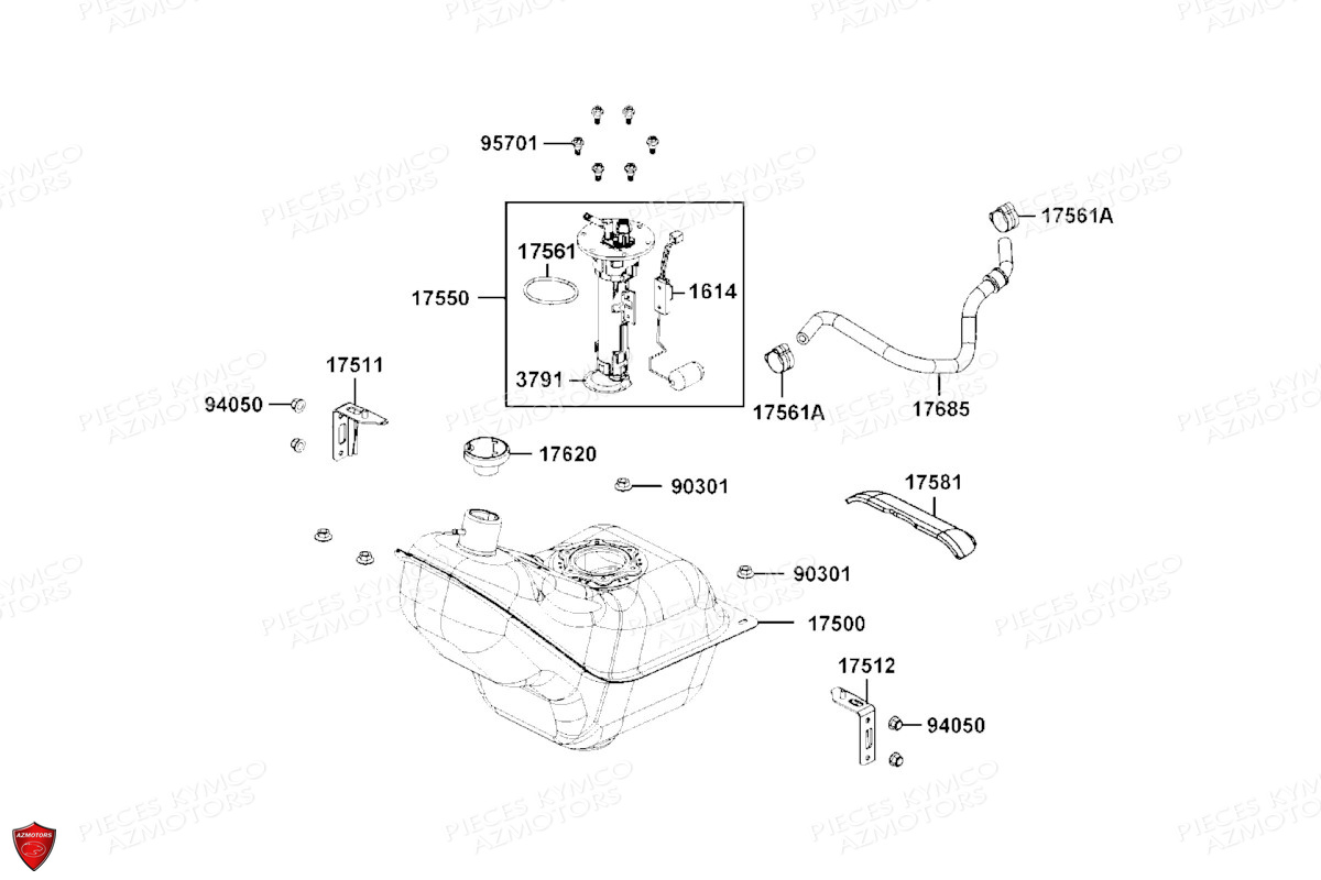 RESERVOIR A CARBURANT pour DTX 125 ABS EURO5