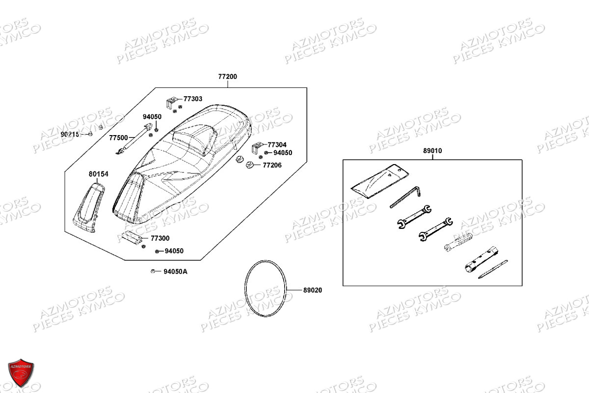 Selle KYMCO Pièces DTX 125I CBS EURO5 (SK25SF)