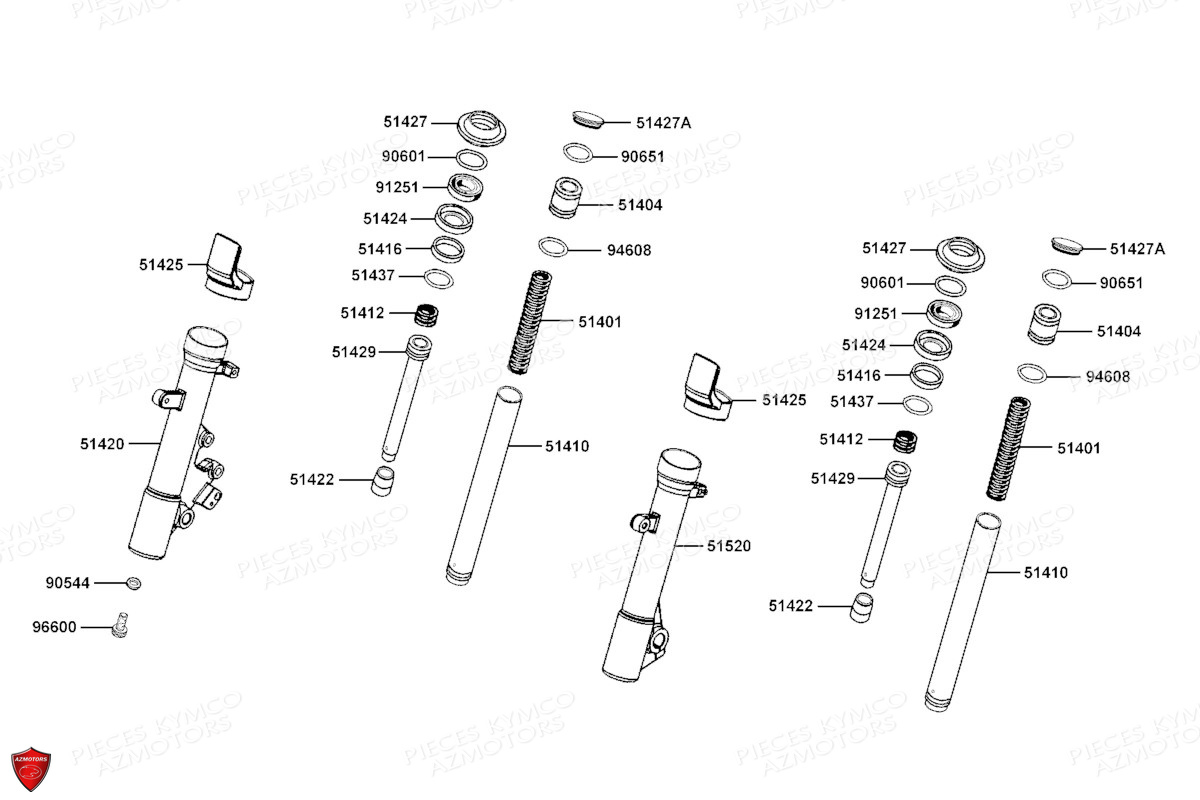 BATONS DE FOUCHE DETAIL KYMCO DTX 350 ABS EURO5