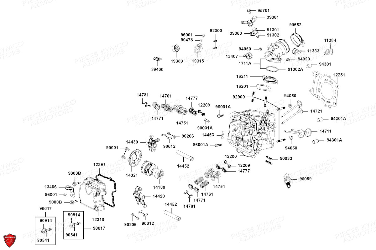 CULASSE KYMCO pour CULASSE de DTX 350 ABS EURO5