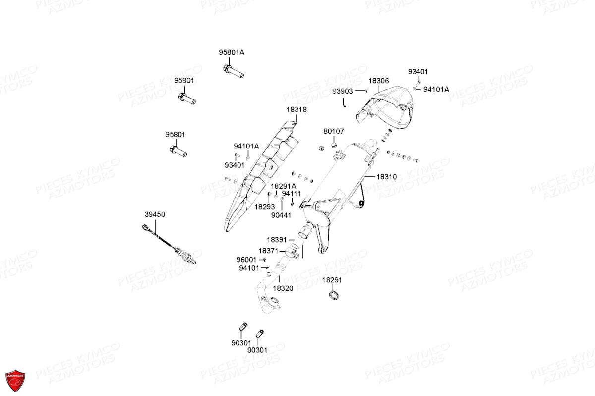 ECHAPPEMENT pour DTX 350 ABS EURO5