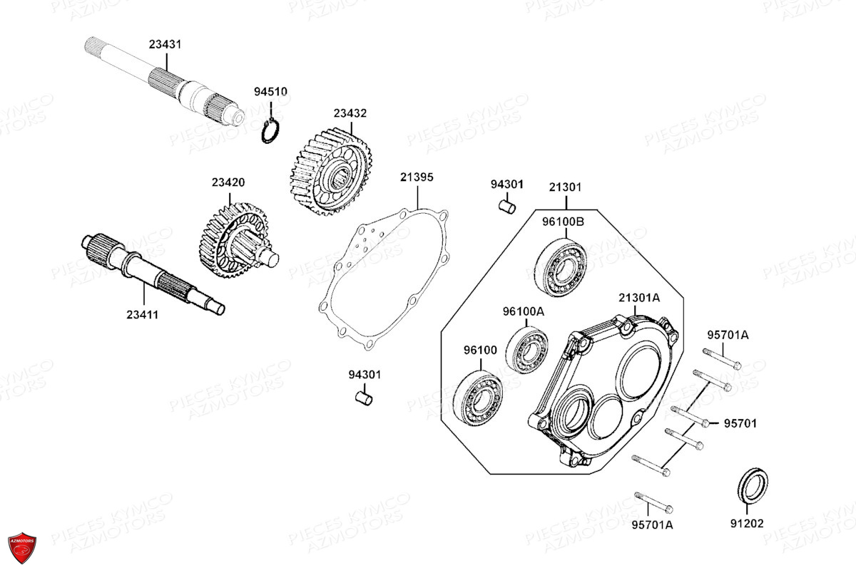 TRANSMISSION KYMCO DTX 350 ABS EURO5