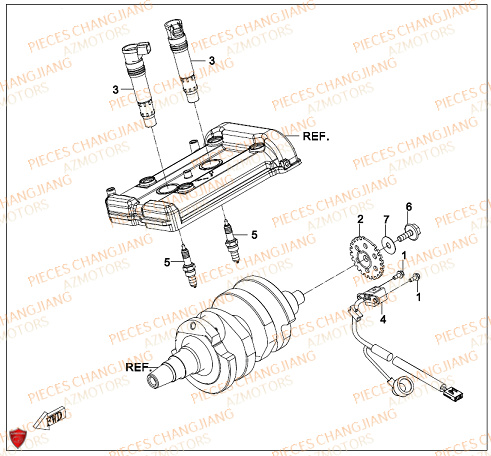 Allumage CHANGJIANG Pieces SIDE-CAR CHANGJIANG CJ 650 DYNASTY EURO4