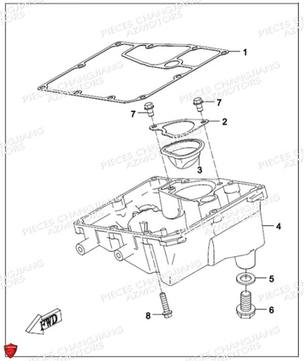 CARTER D HUILE pour DYNASTY CJ 650