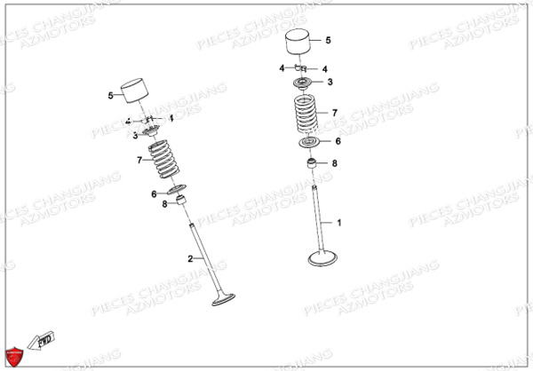 SOUPAPES CHANGJIANG Pieces SIDE-CAR CHANGJIANG CJ 650 DYNASTY EURO4