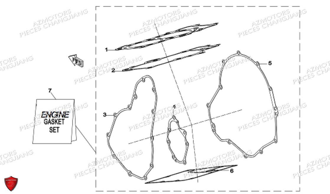 JOINT MOTEUR CULASSE EMBASE CHANGJIANG DYNASTY CJ 650 E5