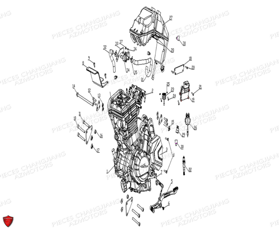 ECROU NOIR M8 CJ 650-SIBERIAN CHANGJIANG pour MOTEUR de DYNASTY CJ 650 E5