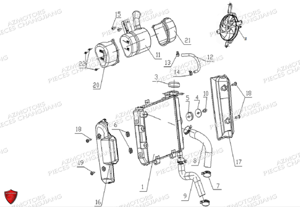 REFROIDISSEMENT CJ650 CHANGJIANG DYNASTY CJ 650 E5