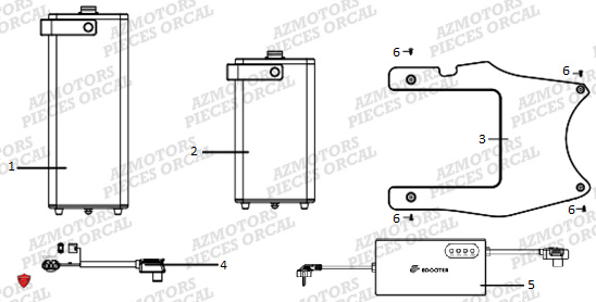 Batterie ORCAL Pieces Orcal scooter ECOOTER E2 MAX 4KW