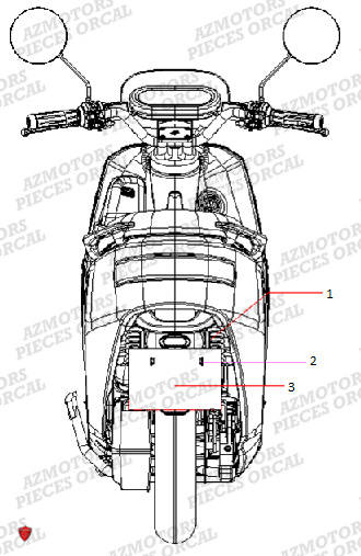 Catadioptre ORCAL Pieces Orcal scooter ECOOTER E2 MAX 4KW