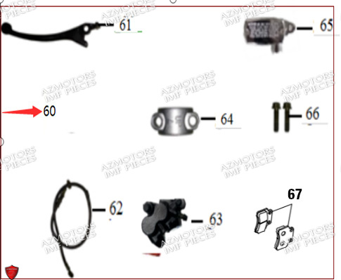 Systeme De Frein Avant AZMOTORS PIECES E-NANA ELECTRIQUE