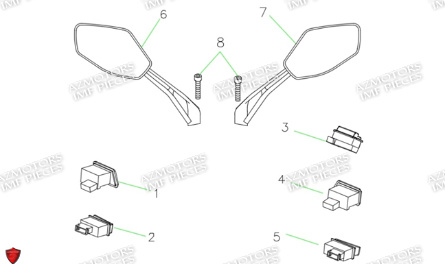 Retroviseur Et Commandes AZMOTORS PIECES E-NEWPACH ELECTRIQUE